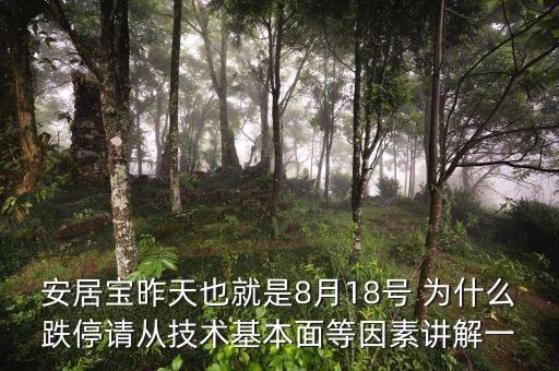 安居寶為什么虧損，安居寶昨天也就是8月18號 為什么跌停請從技術(shù)基本面等因素講解一