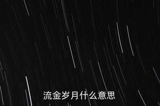 鎏金歲月什么意思，歲月如金什么意思