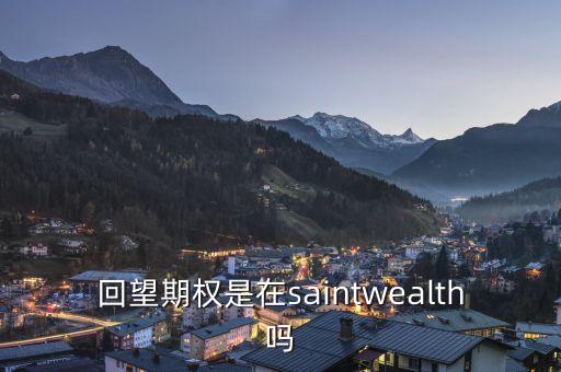 回望期權(quán)是什么，回望期權(quán)是在saintwealth嗎