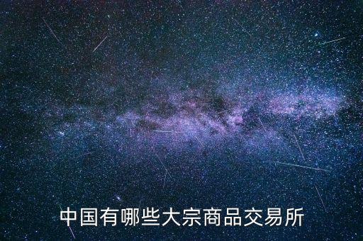 國內(nèi)有什么商品交易所，中國的商品交易所都有那幾家