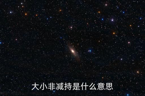 大小非減持是什么意思，大小非減持是什么意思