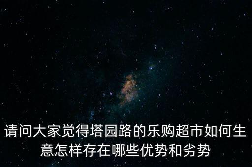 請(qǐng)問(wèn)大家覺(jué)得塔園路的樂(lè)購(gòu)超市如何生意怎樣存在哪些優(yōu)勢(shì)和劣勢(shì)