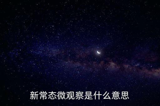 什么是金融新常態(tài)，新常態(tài)微觀察是什么意思