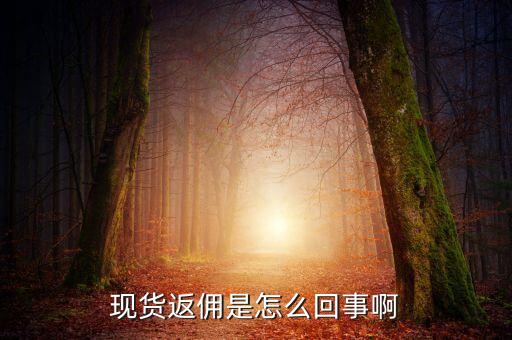 現(xiàn)貨為什么會(huì)返手學(xué)費(fèi)，現(xiàn)貨返傭是怎么回事啊