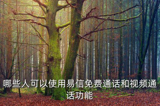 哪些人可以使用易信免費(fèi)通話和視頻通話功能