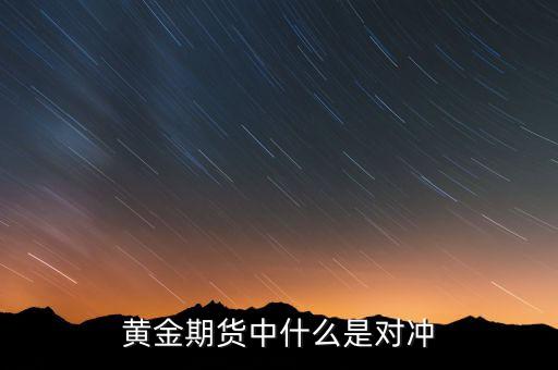 黃金期貨中什么是對沖