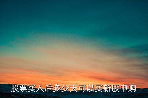 什么時候可以買新股，什么時候能買到新股