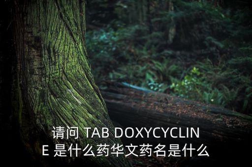 安佰諾是什么藥，請(qǐng)問 TAB DOXYCYCLINE 是什么藥華文藥名是什么