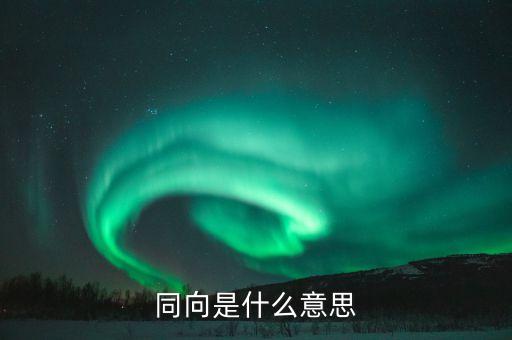 什么是同向交易，什么叫同向