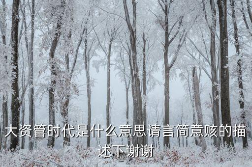 什么是泛資產(chǎn)管理時(shí)代，大資管時(shí)代是什么意思請(qǐng)言簡(jiǎn)意賅的描述下謝謝