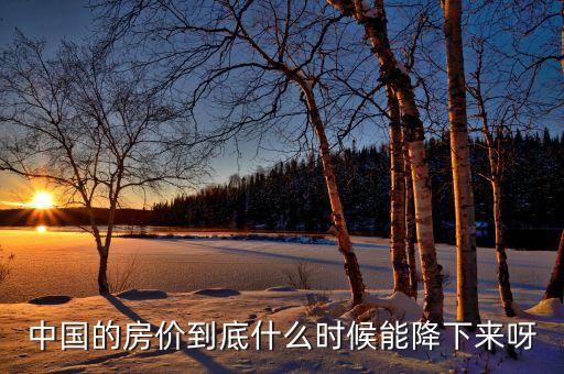 中國房產(chǎn)什么時候會降價，現(xiàn)在中國的房價什么時候會降呢