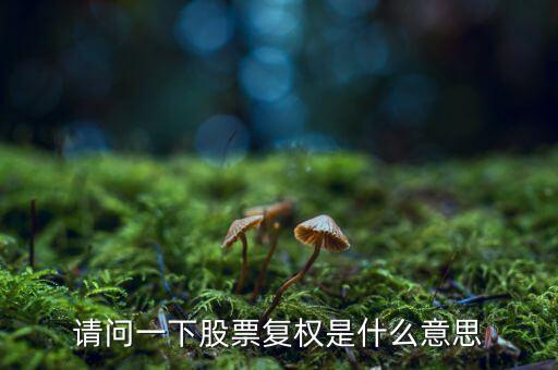 股票復(fù)權(quán)是什么意思，請(qǐng)問一下股票復(fù)權(quán)是什么意思