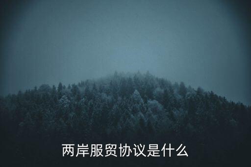 兩岸貨貿(mào)協(xié)議是什么，臺灣服貿(mào)協(xié)議是什么
