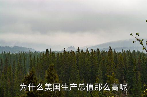美國gdp為什么比中國高，為什么美國生產總值那么高呢