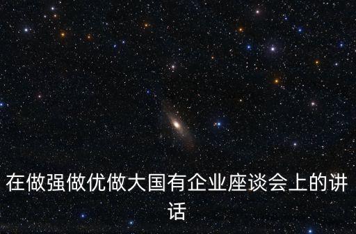 在做強(qiáng)做優(yōu)做大國(guó)有企業(yè)座談會(huì)上的講話
