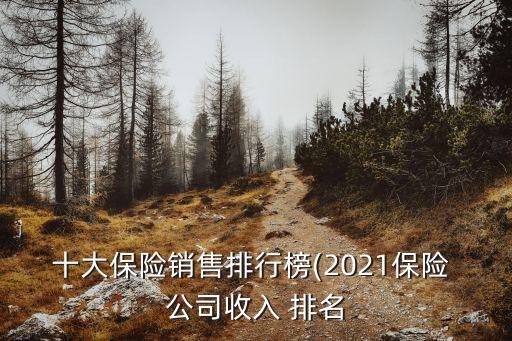 十大保險銷售排行榜(2021保險 公司收入 排名
