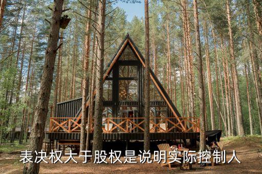 表決權大于股權是說明實際控制人