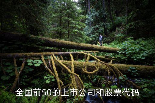 全國前50的上市公司和股票代碼