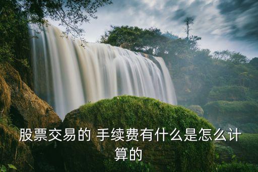  股票交易的 手續(xù)費(fèi)有什么是怎么計(jì)算的
