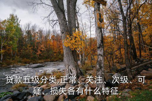 貸款五級(jí)分類,正常、關(guān)注、次級(jí)、可疑、損失各有什么特征
