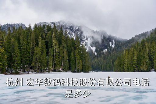 杭州 宏華數(shù)碼科技股份有限公司電話(huà)是多少
