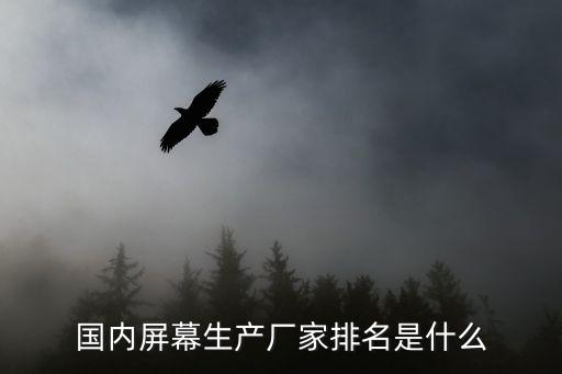 國內屏幕生產廠家排名是什么
