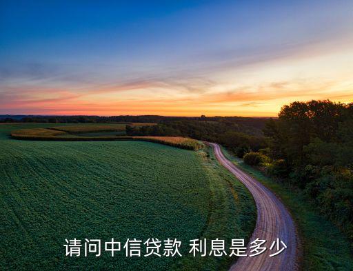 請(qǐng)問中信貸款 利息是多少