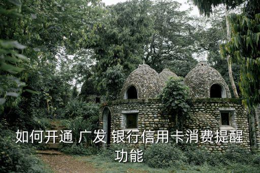 如何開通 廣發(fā) 銀行信用卡消費(fèi)提醒功能