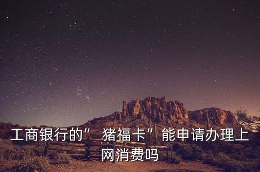 工商銀行的” 豬?？ā蹦苌暾堔k理上網(wǎng)消費(fèi)嗎
