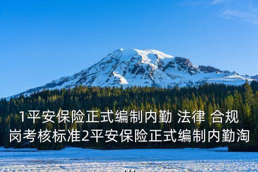 1平安保險(xiǎn)正式編制內(nèi)勤 法律 合規(guī)崗考核標(biāo)準(zhǔn)2平安保險(xiǎn)正式編制內(nèi)勤淘...