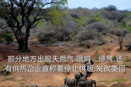 部分地方出現(xiàn)天然氣 限購(gòu)、停氣,還有供熱企業(yè)宣稱(chēng)要停止供暖,發(fā)改委回...