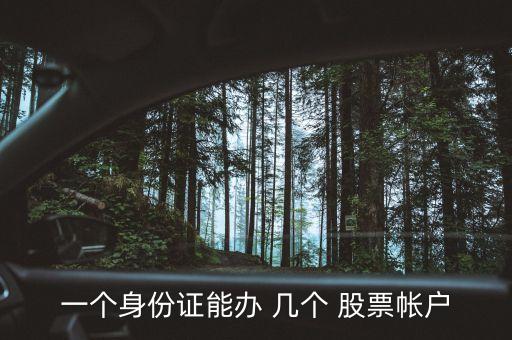 一個身份證能辦 幾個 股票帳戶