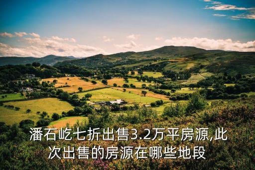  潘石屹七折出售3.2萬平房源,此次出售的房源在哪些地段