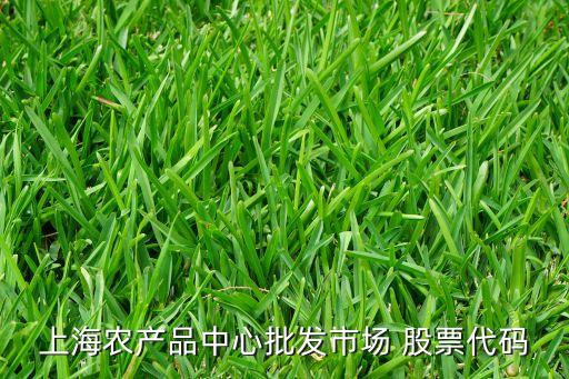 上海農產品中心批發(fā)市場 股票代碼