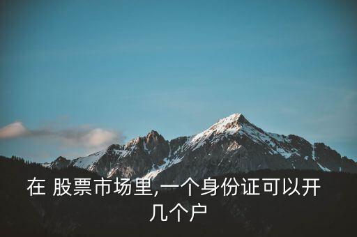 個(gè)人可以開幾個(gè)股票賬戶,個(gè)人開股票賬戶流程