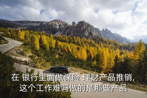 在 銀行里面做保險(xiǎn) 理財(cái)產(chǎn)品推銷,這個工作難嗎做的是那些產(chǎn)品