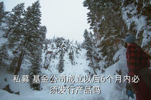  私募 基金公司成立以后6個月內必須發(fā)行產品嗎