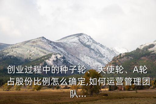 天使投資多輪運作模式