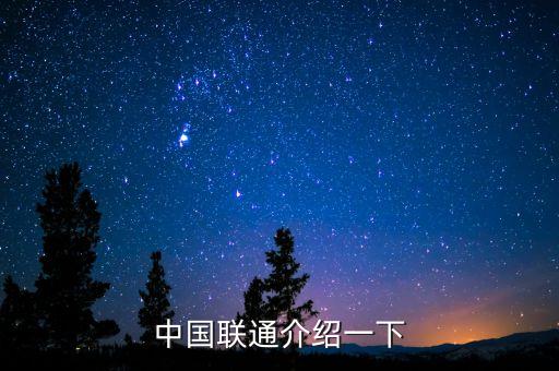 中國聯(lián)通介紹一下