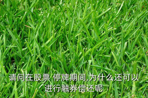 請(qǐng)問(wèn)在股票 停牌期間,為什么還可以進(jìn)行融券償還呢