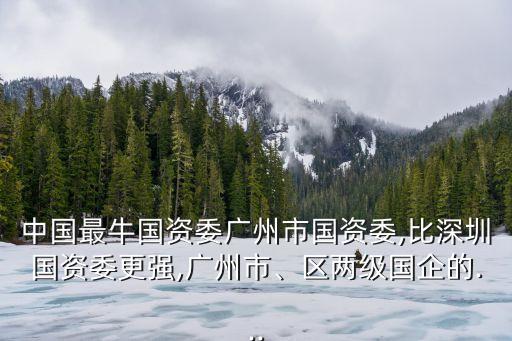 中國最牛國資委廣州市國資委,比深圳國資委更強(qiáng),廣州市、區(qū)兩級(jí)國企的...