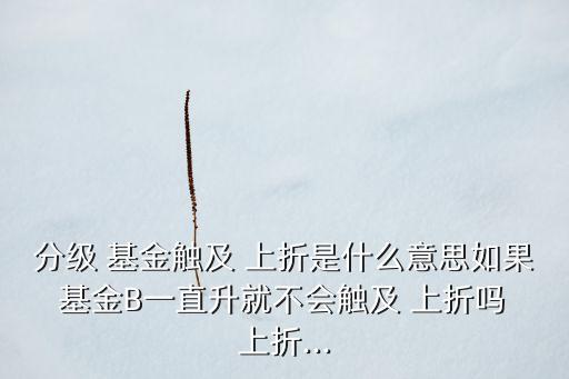 分級 基金觸及 上折是什么意思如果 基金B(yǎng)一直升就不會觸及 上折嗎 上折...