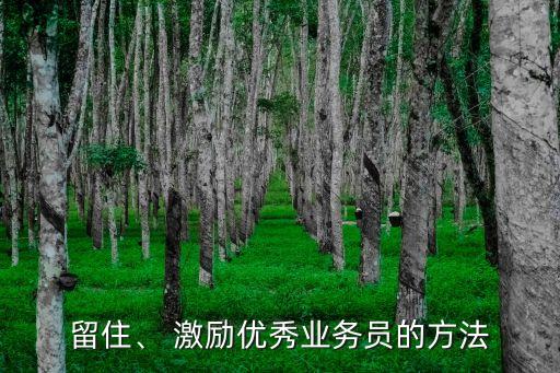 留住、 激勵優(yōu)秀業(yè)務(wù)員的方法