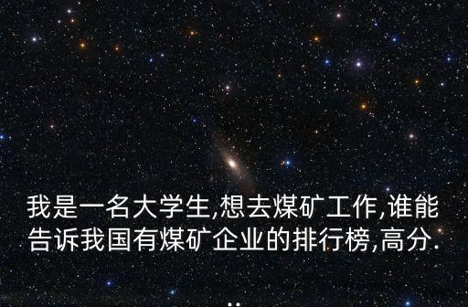 我是一名大學(xué)生,想去煤礦工作,誰能告訴我國有煤礦企業(yè)的排行榜,高分...