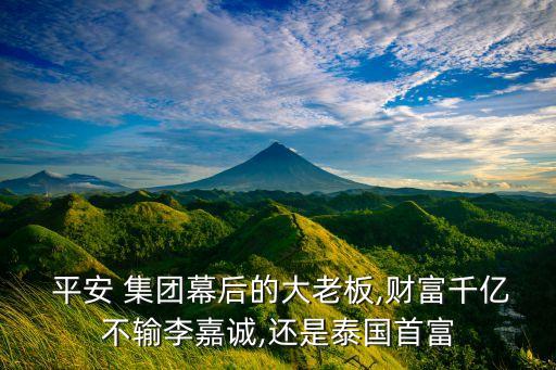  平安 集團(tuán)幕后的大老板,財(cái)富千億不輸李嘉誠(chéng),還是泰國(guó)首富
