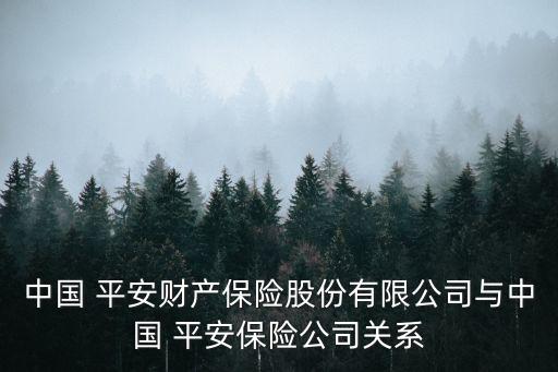 中國 平安財產(chǎn)保險股份有限公司與中國 平安保險公司關(guān)系
