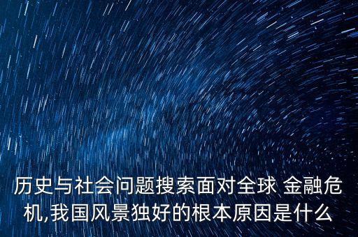 歷史與社會(huì)問(wèn)題搜索面對(duì)全球 金融危機(jī),我國(guó)風(fēng)景獨(dú)好的根本原因是什么