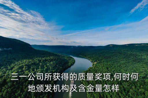  三一公司所獲得的質(zhì)量獎項,何時何地頒發(fā)機構(gòu)及含金量怎樣