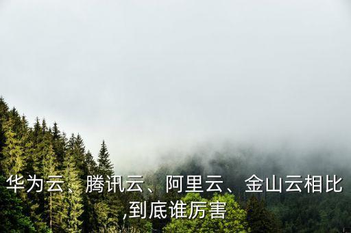 華為云、騰訊云、阿里云、金山云相比,到底誰(shuí)厲害