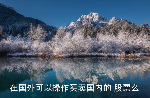 在國(guó)外可以操作買(mǎi)賣(mài)國(guó)內(nèi)的 股票么